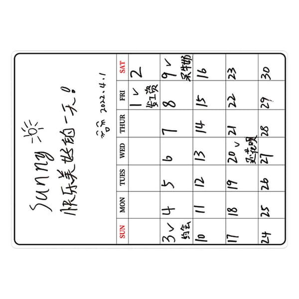 Magnetic Refrigerator Note Sticker Erasable Writable Soft Whiteboard Memo Sticker with Pen A3 Schedule