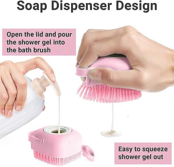 Silikonkroppsskrubber, silikonduschborste, handhållen badskrubber, massageduschrengöringsborste