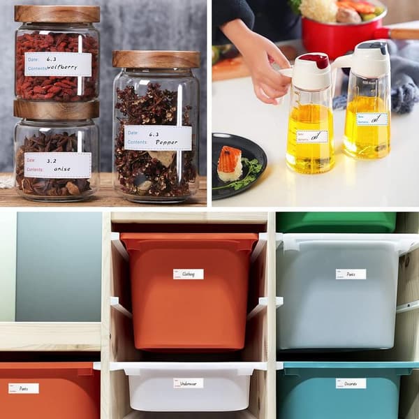 500 pcs self-adhesive labels freezer labels jar labels 2.5x7.5 cm