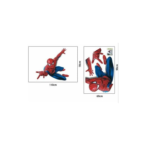 Gigantiske store Spiderman veggdekaler for barn gutter soverom veggmaleri dekorasjon.