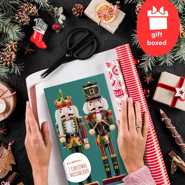 Large Wooden Christmas Nutcrackers with Fasteners, 30 cm-FX-