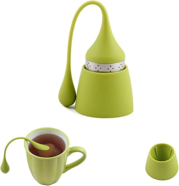 Matvaregodkjent Silikon Infuser Ball med Rustfritt Stål Te Sil (1 STK)