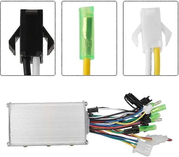 36v/48v 350w DC Motor Controller Aluminium Alloy E-Bike Brushless Controller for Smooth Speed, Braking and Direction Change Sensitive Control
