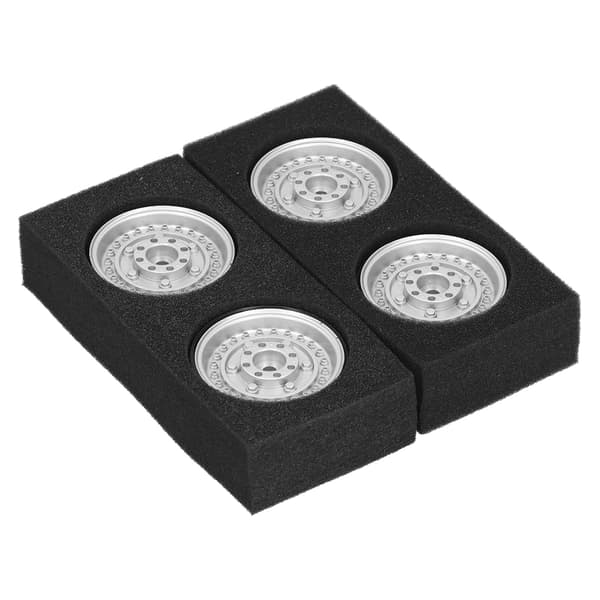 4 stk. RC Beadlock hjulnav metal hjulnav udskiftning til AXIAL/TRX4/GEN8/MST/hsp Sølv