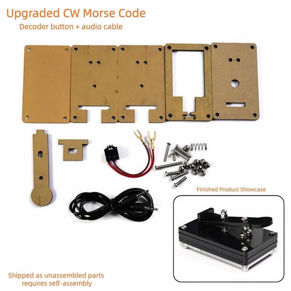 Morse Trainer, DIY-projekt med förlödd PCBA, kapsling och CW-nyckel Soldered