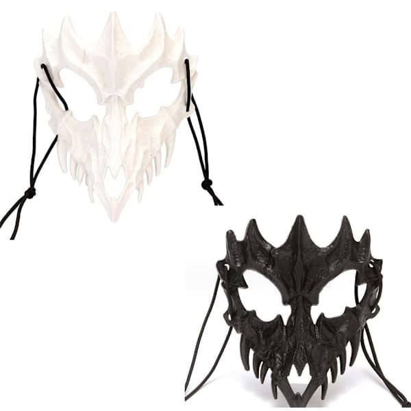 2 stk Halloween Kostymemasker for Par Stil1 Style1 Style1