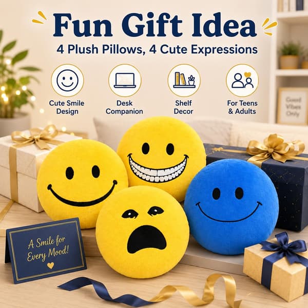 Verity Plush Pillow, 9.8-inch Creepy Smiling Horror Collectible, Ages 14+ 4-pc Set 4-pc Set
