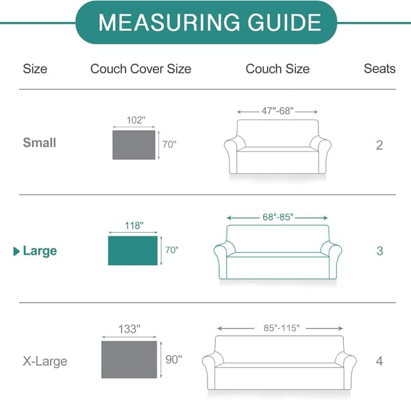 Geometrisk sofatrekk, sofatrekk, sofatrekk for 3-seters sofa, seksjonssofatrekk, sofatrekk