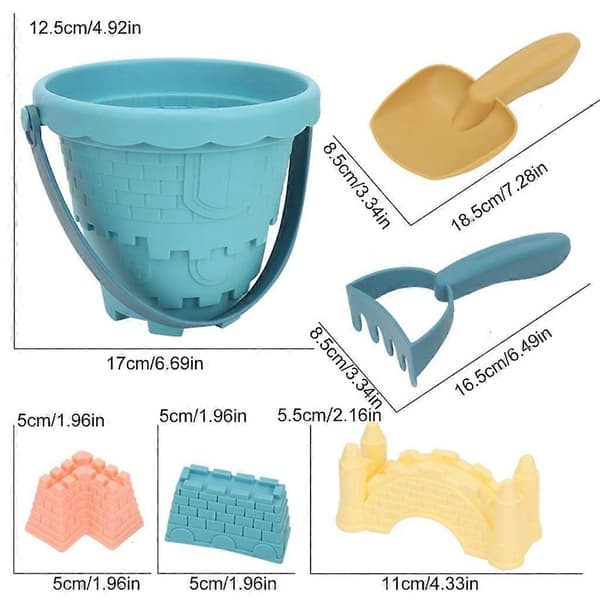 Barn Sandslott Form Leksak - DIY Sommar Kust Utomhus Sandleksak Blått slott Blue castle