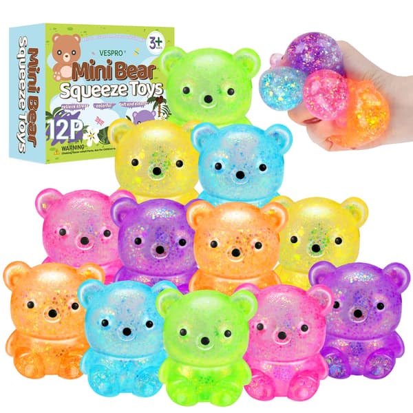 12-pak Fidget Stressbolde, Langsomt tilbagevendende stressbold til børn og voksne 12 stk. vanddråbe squishy bold 12pcs Water Droplet Squishy Ball