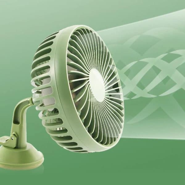 USB 5V Suction Cup Car Fan 3 Speeds Car Cooling Fan USB Charging 360 Degrees