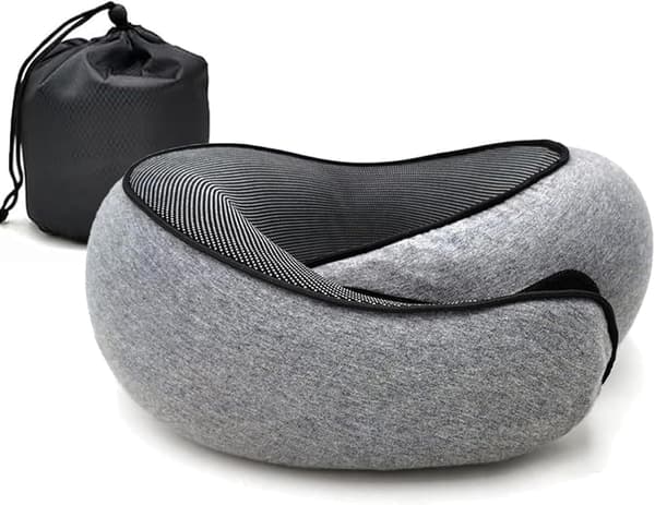 Travel Pillow for Airplane, Memory Foam Neck Pillow with 360 Degree Support