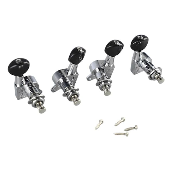 4 Sett Ukulele Stemmeskruer Metall Presis Stemming Klassisk Lukket Ukulele Knotter Erstatning 2L2R