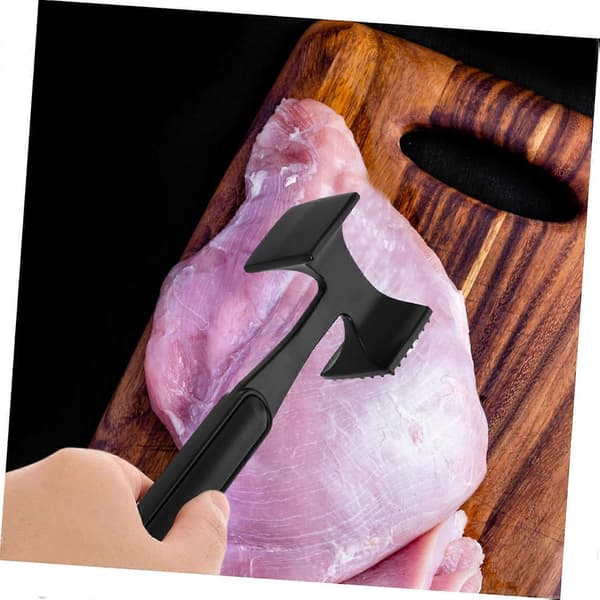 Heavy-Duty Double-Sided Meat Tenderizer Hammer for Steak and Chicken with Ergonomic Grip Handle