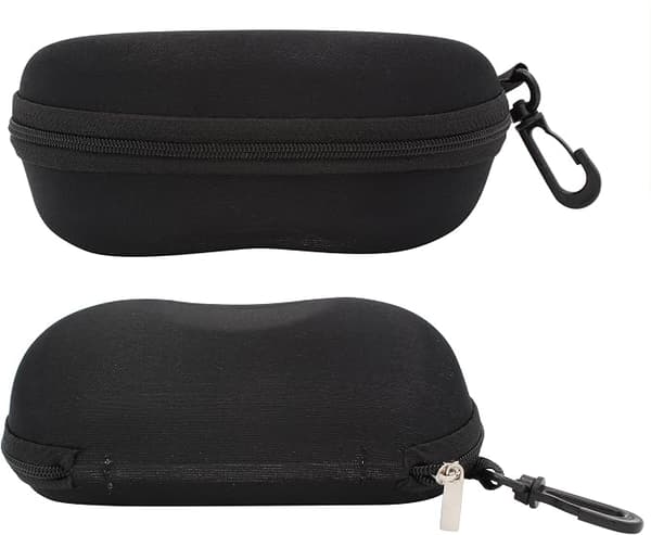 [Paketti: 2 yksikköä] [Musta] Kovat aurinkolasikotelot Box View Protection R