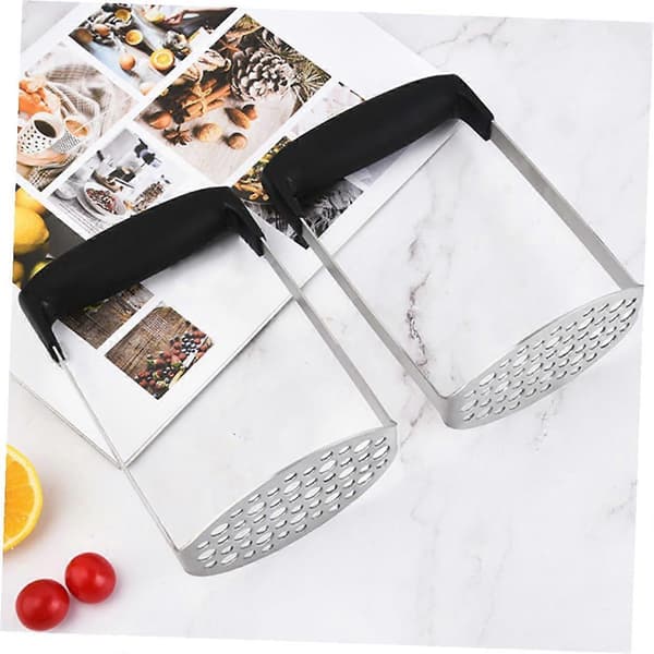 Stainless Steel Potato Masher with Ergonomic Handle for Vegetables, Beans, and Smooth Mashed Potatoes