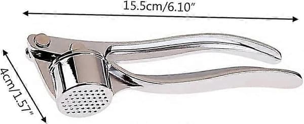 Garlic Press Stainless Steel Easy to Clean Ergonomic Grip Rust-proof Mincer for Kitchen Use