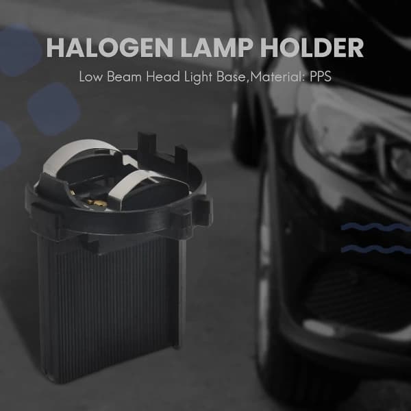 Halogenpæreholder Halogenpæresokkel til Golf 6 Mk6 7 Mk7 Til R 5k0941109 sort