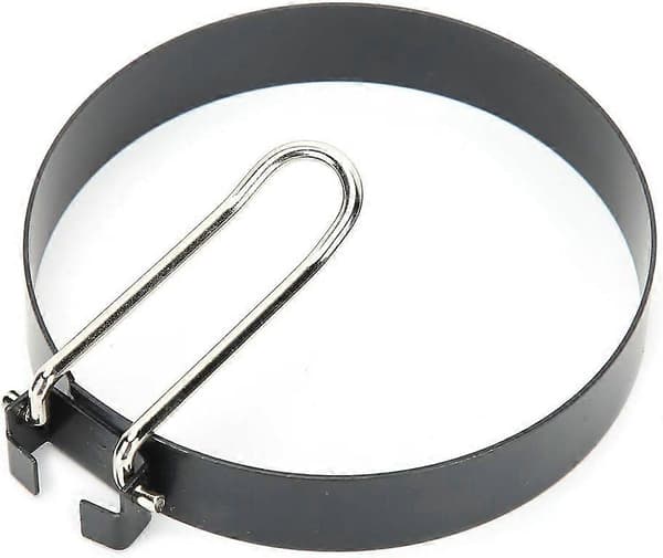2-pakke eggeringer i rustfritt stål, non-stick med håndtak for stekte egg, pannekaker, muffins