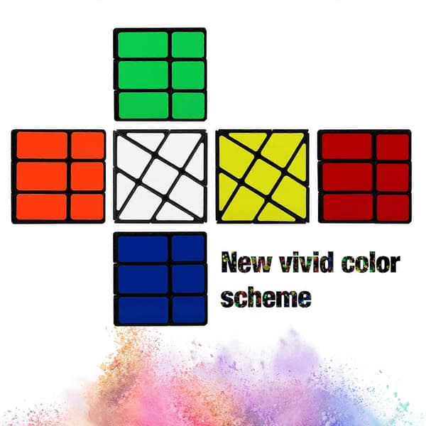 Magic Cube Fenghuolun 3x3, Speed Puzzle Cube Smooth Sticker 3D Puzzle Cube Brain Teaser Educational Toy for Kids Boy