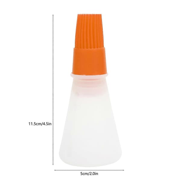 Oljedispenserflaska med silikonpensel, 2 i 1 BBQ Grill Bakning Matlagning Orange
