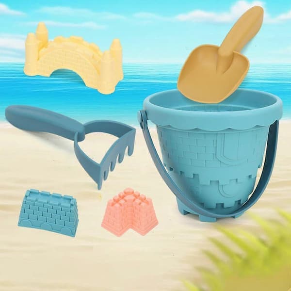 Barn Sandslott Form Leksak - DIY Sommar Kust Utomhus Sandleksak Blått slott Blue castle