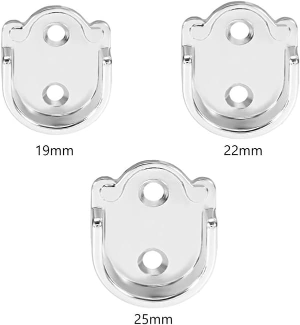 2 x 19 mm sinkflens dusjforhengstangfester, skapfeste