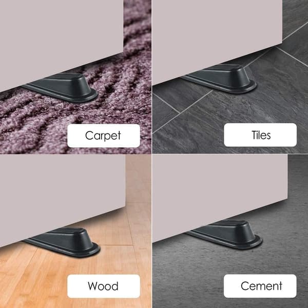 Rubber Door Stop, Suitable for All Floors, Non-Slip and Scratch-Free Design (5-Pack)