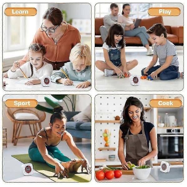 Visuell Timer for Barn, Digital Timer med 60-minutters Nedtelling, Stille Timer For (FMY)