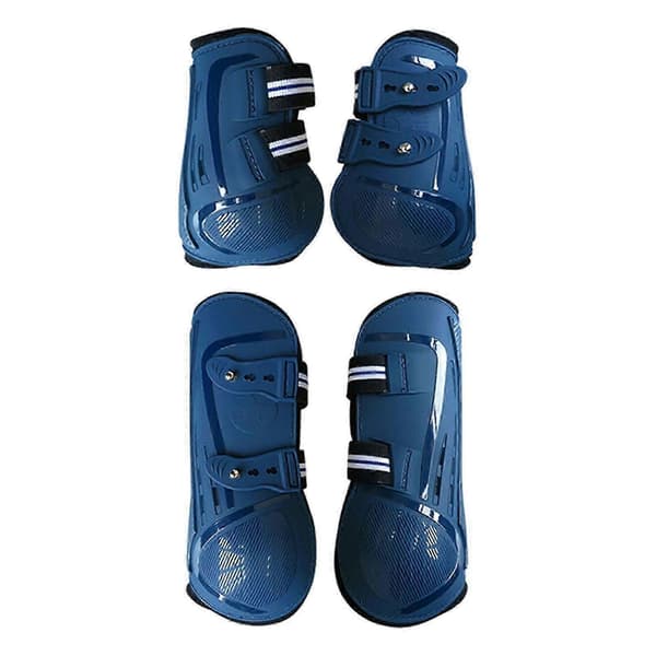 4x Hestebeskyttere Benbindere Stødabsorberende Ridebeskyttere navy L navy L