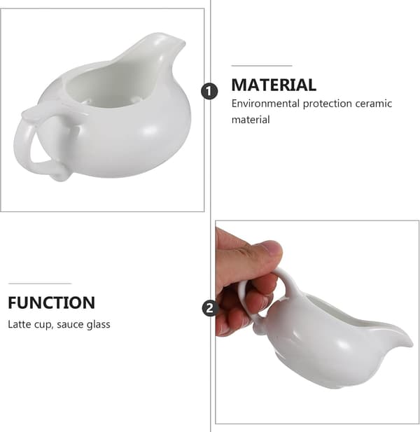 Ceramic Creamer, Multifunctional Coffee Milk Jug with Spout and Comfortable Handle, Suitable for Home Use