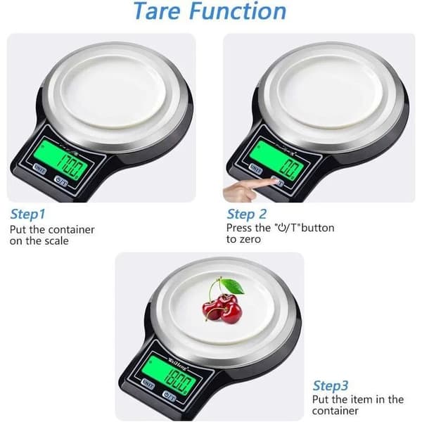 kg/0.1g Kitchen Scale [Upgraded Version]. High Precision Stainless Steel Electronic Scale Platform. LCD Display. Accuracy up to 0.1g