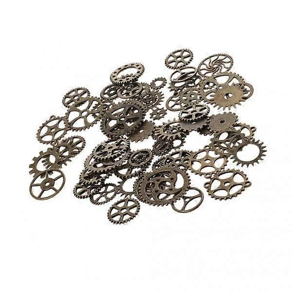 200g Mixed Bronze Steampunk Gears and Cogs Watch Hands Charm Pendant