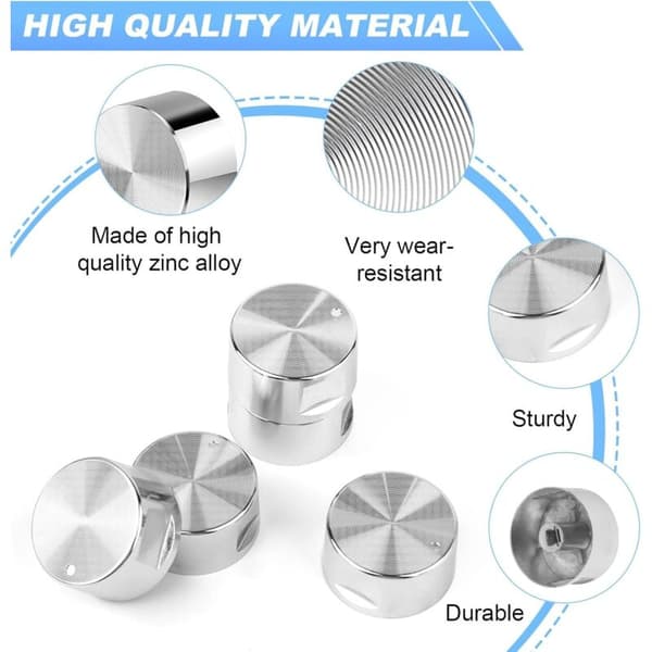 Gas Stove Knobs, 8 Pcs Cooker Knobs, Universal Adjustment Knobs, for Oven, Stove and Hob