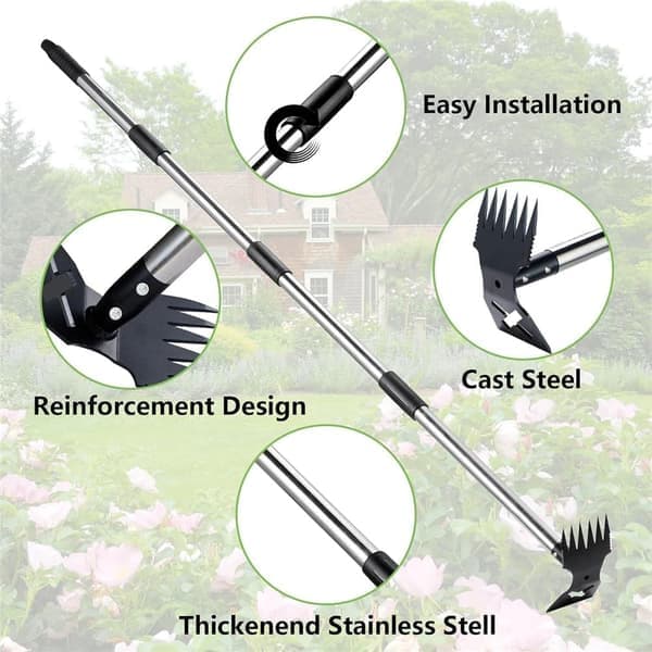 Weeder / Weed Remover 148 cm - 2-in-1 Weed Hoe with Long Handle for Garden