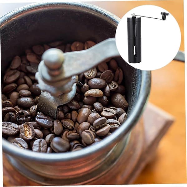 Manuel kaffekværn med keramisk kværn, holdbart rustfrit stål, lydløs kværning til espresso derhjemme