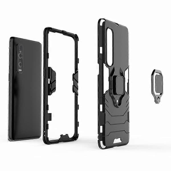 Med Cool Guard Ringholder Stativ PC+TPU Skall for Oppo Find X2 Pro (FMY)