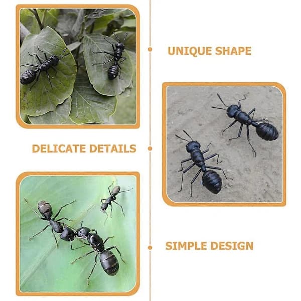 4 Pcs Simulation Ants Models Garden Ants Decorations Artificial Ants Figurines For Desktop 6.50X6.00X2.00CM