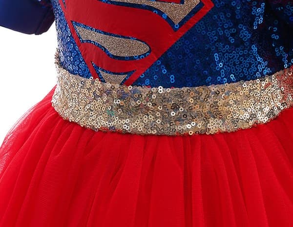 Superhelt Prinsessekjole til Piger, Cosplay Tylkjole, Puffy Nederdel, Størrelse 90cm 90cm