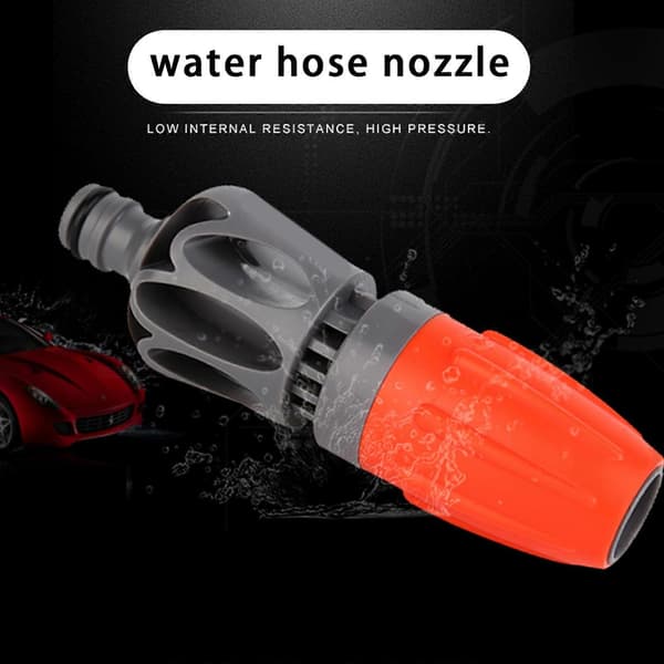 Garden Hose Water Nozzle with Quick Connector - PVC Non-slip Casing