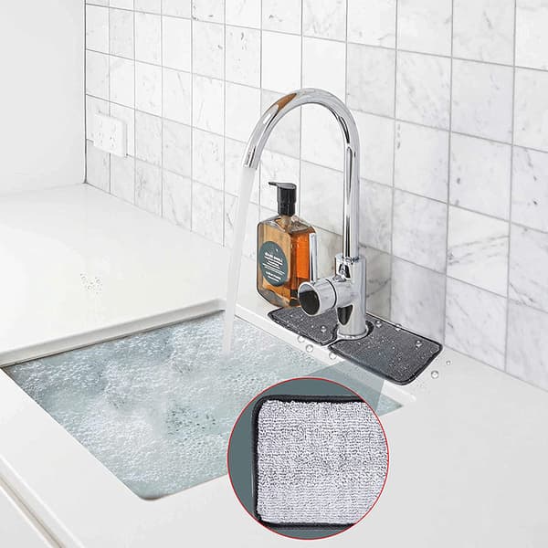 Pakket kranplate toalett sprutbeskyttelse vask kran mikrofiber absorberende pute absorberende pute