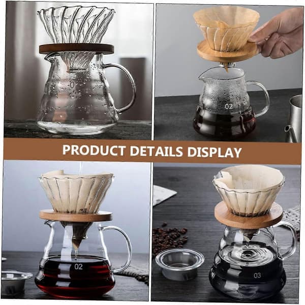 Manuel kaffedrypper med holdbar glas-pour-over-brygger til fin bryggekontrol derhjemme