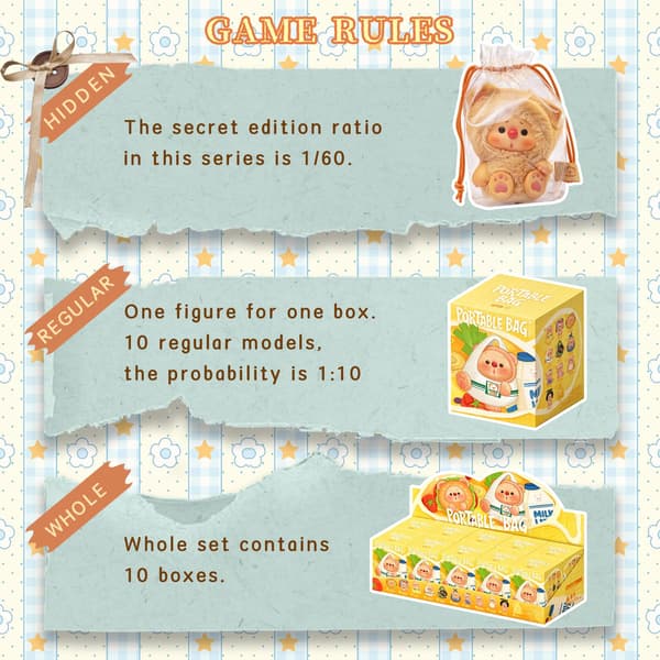 OYO Bærbar Taske Mini Serie Plysvedhæng Blind Box Nøglering