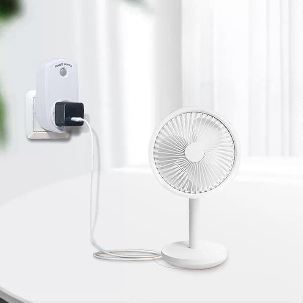 Fjernkontroll, 6-delt trådløst smart stikkontaktsett for lamper, vifter, småapparater, lang rekkevidde, EU-støpsel