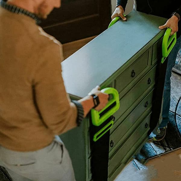 Flyttestropp, sett med 2 løftestropper for flytting av møbler og madrasser, flyttestropper for 600 pund, bærestropper for flytting.