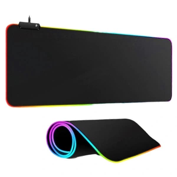 Gaming Mouse Pad, 80 x 30 cm RGB Mouse Pad, with Non-Slip Rubber Base Computer Keyboard Mouse Pad