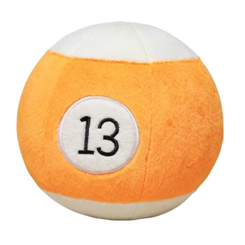 Simulated Billiard Ball Stuffed Pillow, Soft Rabbit Plush Round Cushion Yellow 13 Yellow 13