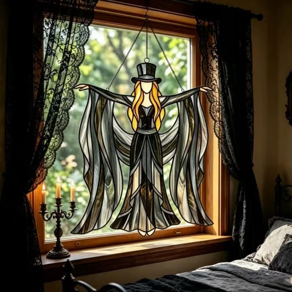Retro Queen Mosaik Akryl Vindspil, Mosaik Glas Solfanger