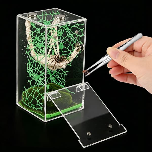 Jumping Spider Enclosure Hammock Kit, Escape-Proof Forest Terrarium