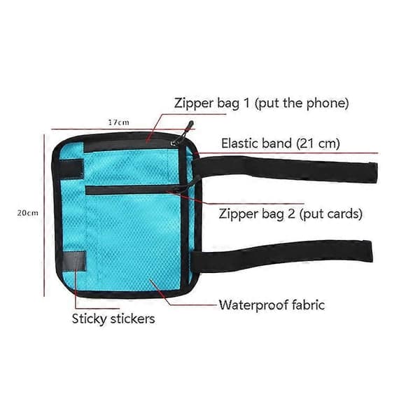 189 Sport Ben-taske Mini Mobiltelefon Ben-taske Sort Black